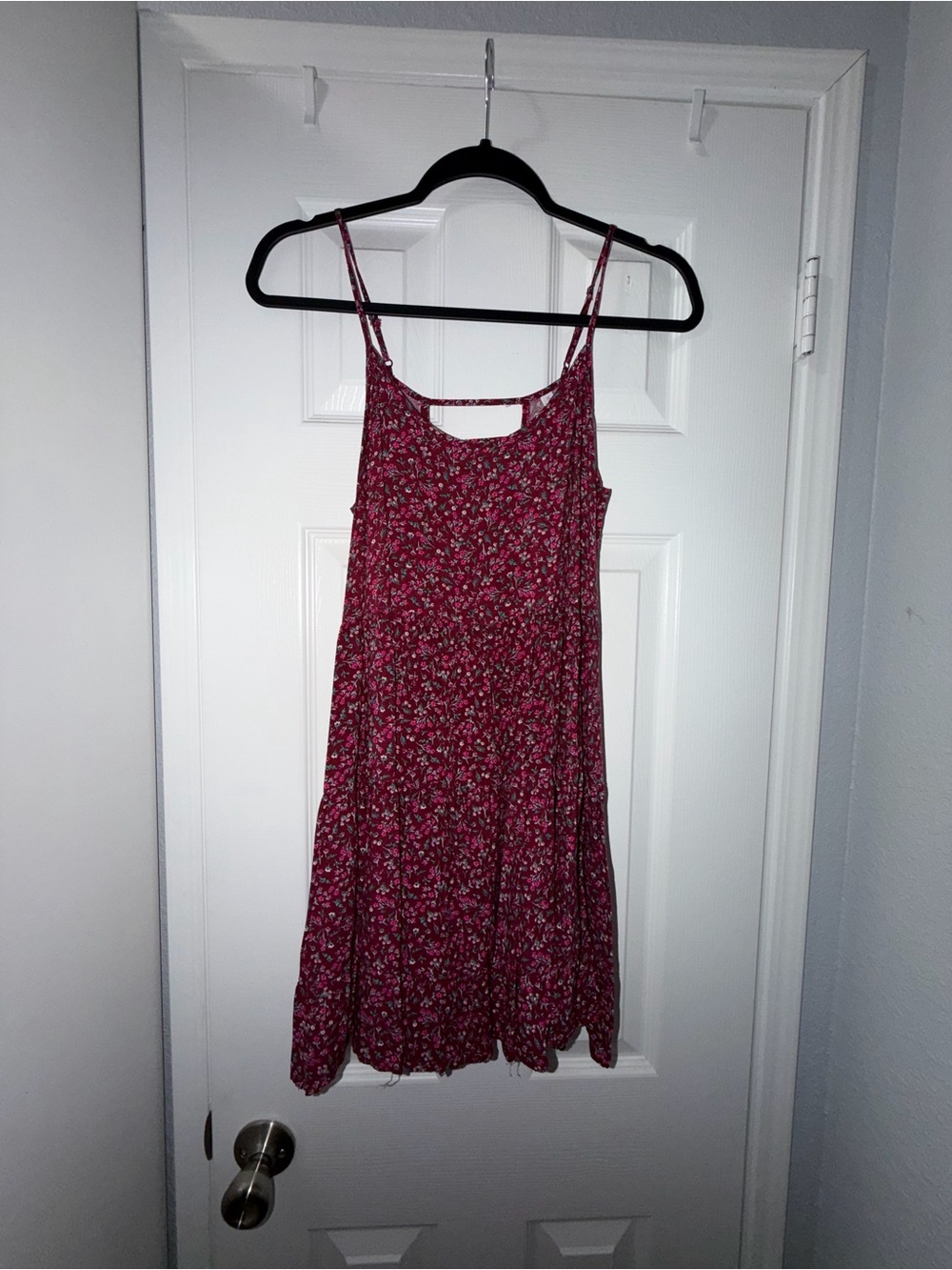 Xhilaration Burgundy Floral Mini Dress